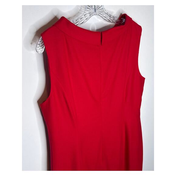 NWT Talbots Italian flannel red holiday sleeveless bateau neckline dress 16 p - Picture 15 of 15
